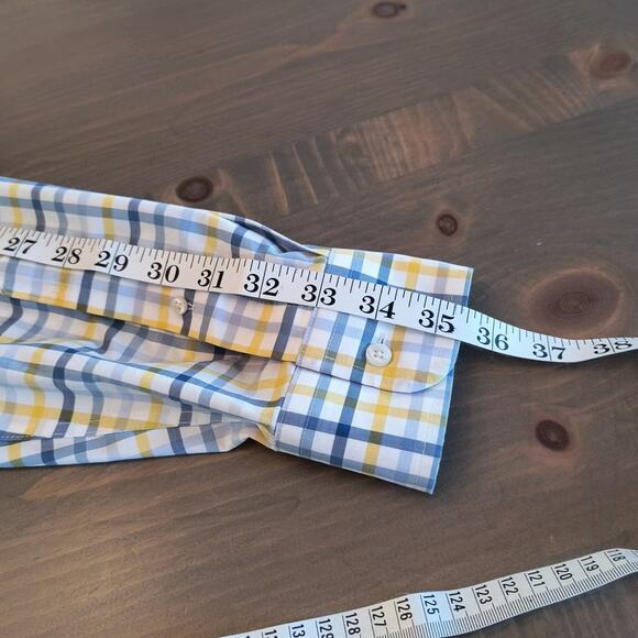 Lands End Button Down Shirt Men's L/T 16-16.5 Traditional Fit Check Long Sleeve - Picture 10 of 15